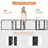 Dog Playpen Outdoor, 8 Panel Dog Fence 31.'' Pet Pen for Small Dogs Pet Exercise Pen for Puppy/Rabbit/Small Animals Portable Playpen for RV Camping Ga