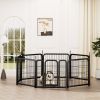 Dog Playpen Outdoor, 8 Panel Dog Fence 31.'' Pet Pen for Small Dogs Pet Exercise Pen for Puppy/Rabbit/Small Animals Portable Playpen for RV Camping Ga