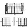 Dog Playpen Outdoor, 8 Panel Dog Fence 31.'' Pet Pen for Small Dogs Pet Exercise Pen for Puppy/Rabbit/Small Animals Portable Playpen for RV Camping Ga