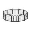 Dog Playpen Outdoor, 12 Panel Dog Fence 24" Pet Pen for Small Dogs Pet Exercise Pen for Puppy/Rabbit/Small Animals Portable Playpen for RV Camping Gar