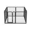 Dog Playpen Outdoor, 8 Panel Dog Fence 31.'' Pet Pen for Small Dogs Pet Exercise Pen for Puppy/Rabbit/Small Animals Portable Playpen for RV Camping Ga