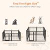 Dog Playpen Outdoor, 8 Panel Dog Fence 31.'' Pet Pen for Small Dogs Pet Exercise Pen for Puppy/Rabbit/Small Animals Portable Playpen for RV Camping Ga