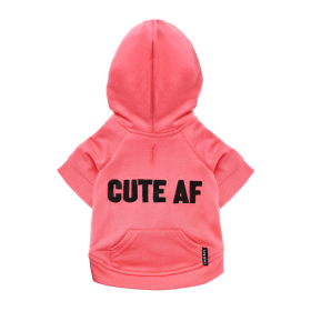 The Everyday Hoodie - CUTE AF (Color: Neon Pink, size: XX Large)