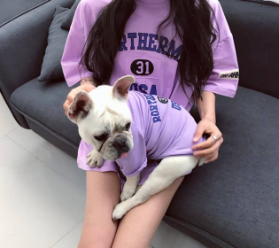 USA - Matching Pet and Owner Clothing Set (Color: Purple, size: 2XL)