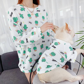 Green Dinosaur - Matching Pet and Owner Clothing Set (Color: White, size: XL)