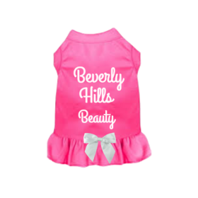 Beverly Hills Beauty Dog Dress (Color: Pink, size: small)