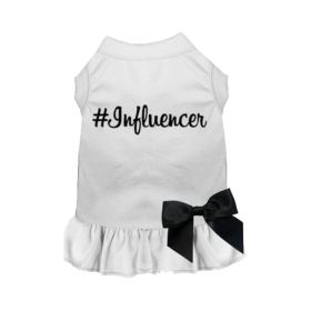 #Influencer Dress (Color: White, size: medium)