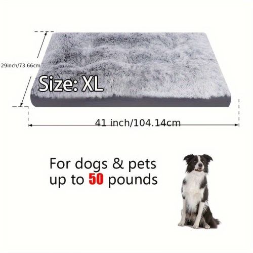 Pet Dog Bed Long Plush Cozy Warm Sleeping Beds Washable Anti-Slip Kennel Mats Pet Dog Bed Long Plush Cozy Warm Sleeping Beds Washable Anti-Slip Kennel Mats